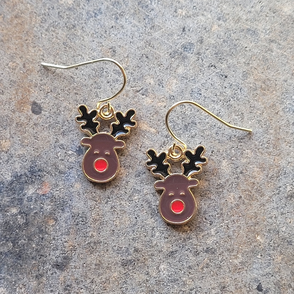 Reindeer Christmas Earrings
